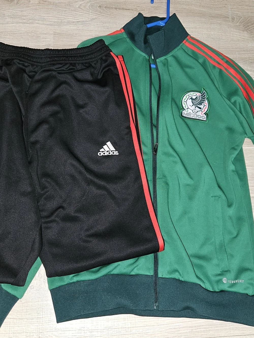 adidas Black Kids Shorts with Red Side Stripe